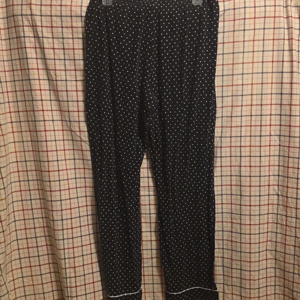 Ladies' Chaps Pajama Set in Black with White Dots Med - Picture 6 of 7